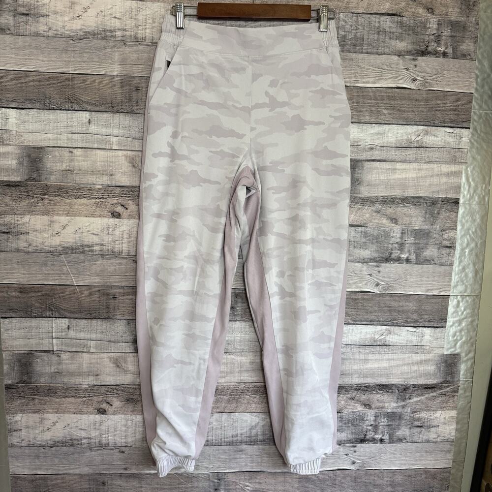 Athleta Brooklyn Lined Camo Jogger Womens 6 Pale Purple Stretch Yoga Travel